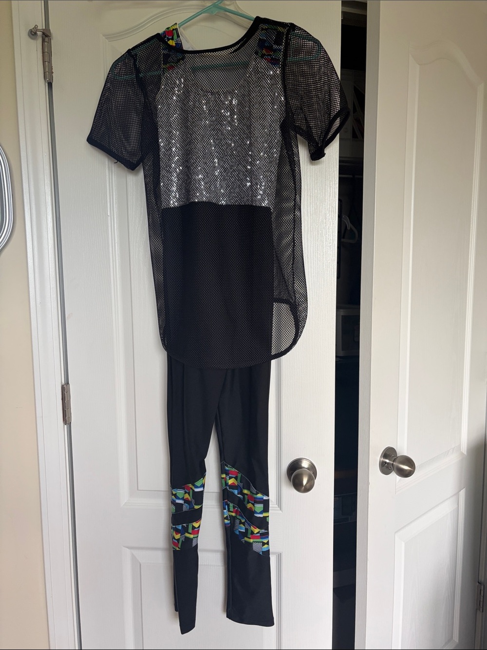Kids Black and Silver Dance Costume Set